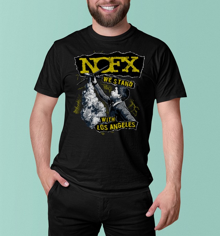 肌触りがいい prints Custom | Tee Angeles Los With Stand We Nofx store T | ミュージシャン