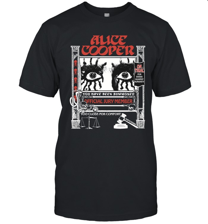 Alice Cooper World Tour 2024 Jury Summons Itinerary Tee | Custom 