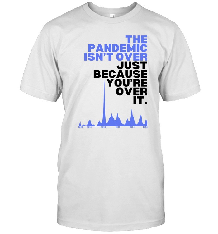 The Pandemic Isn't Over Just Because You're Over It Shirt Hoodie Sweater Long Sleeve And Tank Top Custom prints store T-shirts mugs face masks posters