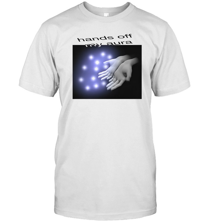 Phil Lester Wearing Hands Off My Aura Tee Shirt   Custom prints store   T-shirts  mugs  face masks  posters