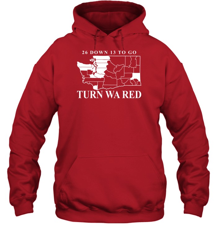 Barlow253 26 Down 13 To Go Turn Washington State Red Hoodie   Custom prints store   T-shirts  mugs  face masks  posters