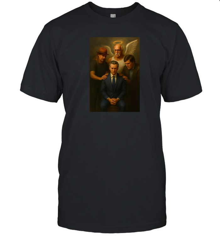 Gavin Newsom And Hulk Hogan Tee Shirt   Custom prints store   T-shirts  mugs  face masks  posters