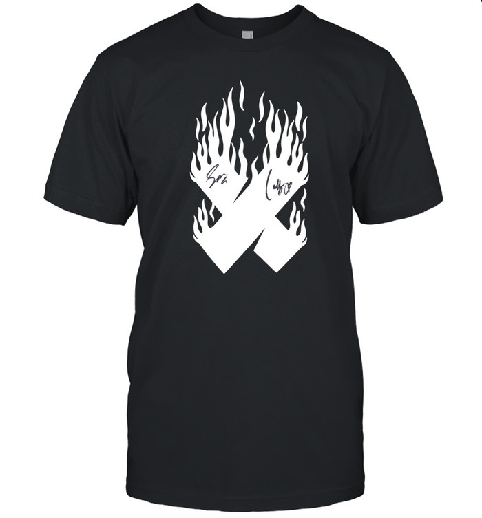 Sam And Colby Autographed X Flames Hoodie   Custom prints store   T-shirts  mugs  face masks  posters