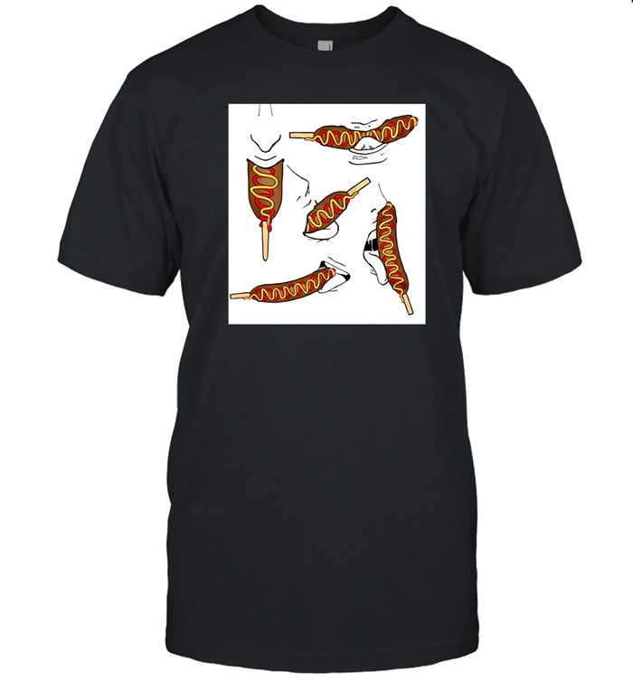 Buboosenchan Eating Corn Dog T Shirt   Custom prints store   T-shirts  mugs  face masks  posters