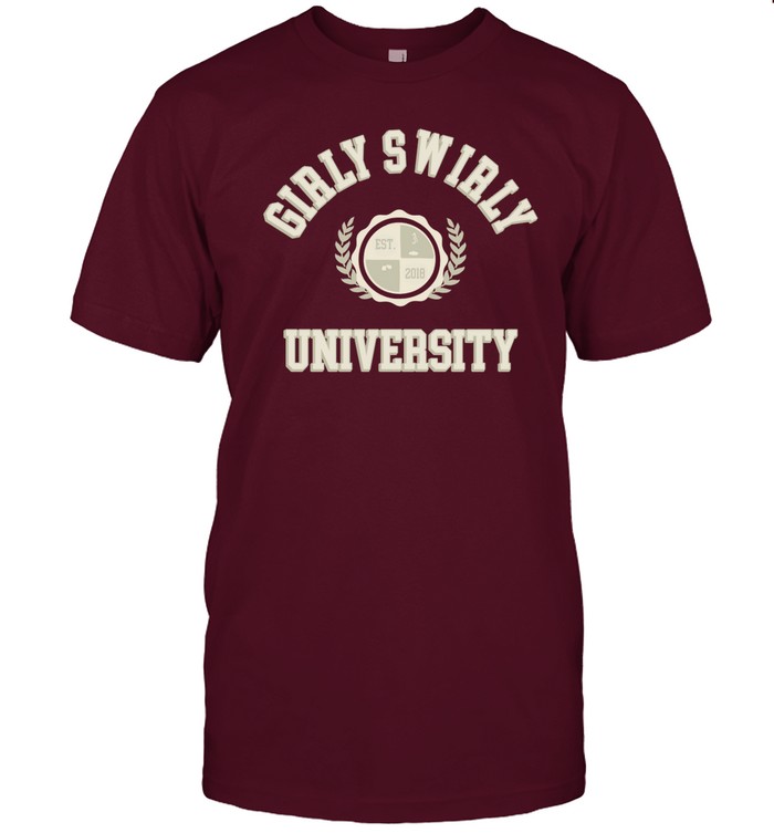 Girly Swirly University Est 2018 T Shirt   Custom prints store   T-shirts  mugs  face masks  posters