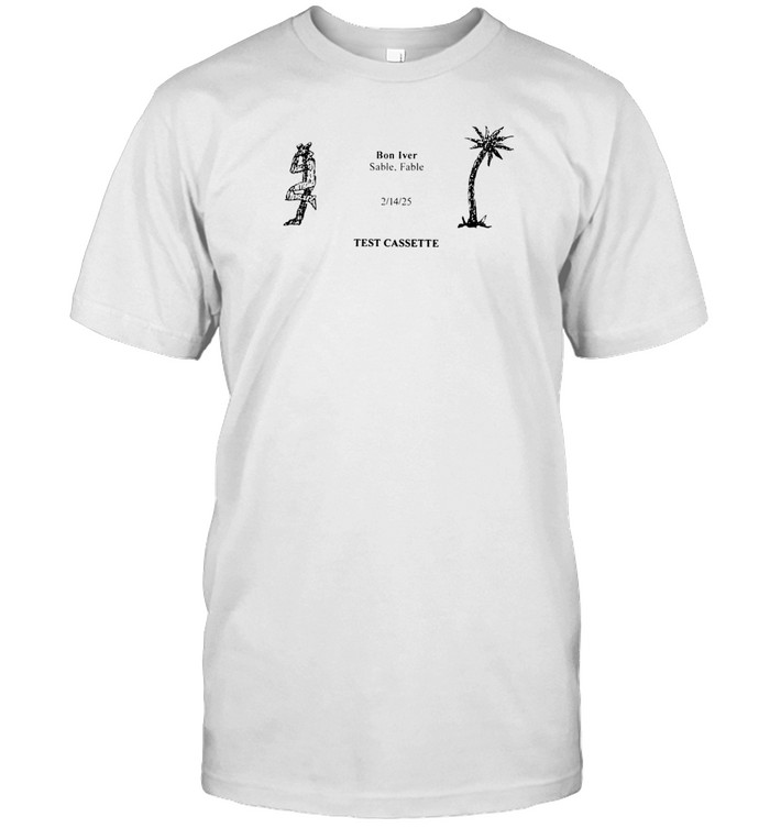 Bon Iver Test Cassette T Shirt   Custom prints store   T-shirts  mugs  face masks  posters