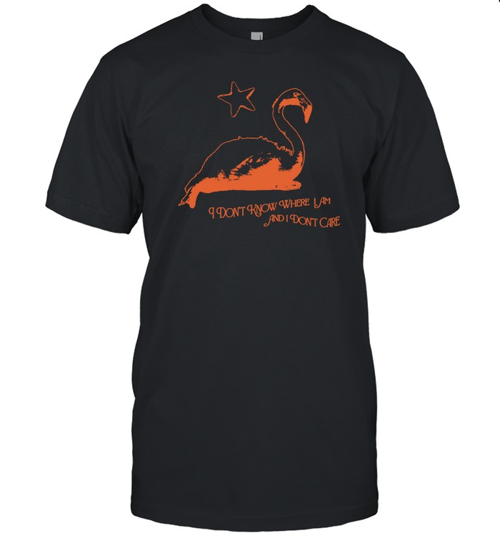 Kim Deal Flamingo I Dont Know Where I Am And I Don't Care Shirt   Custom prints store   T-shirts  mugs  face masks  posters