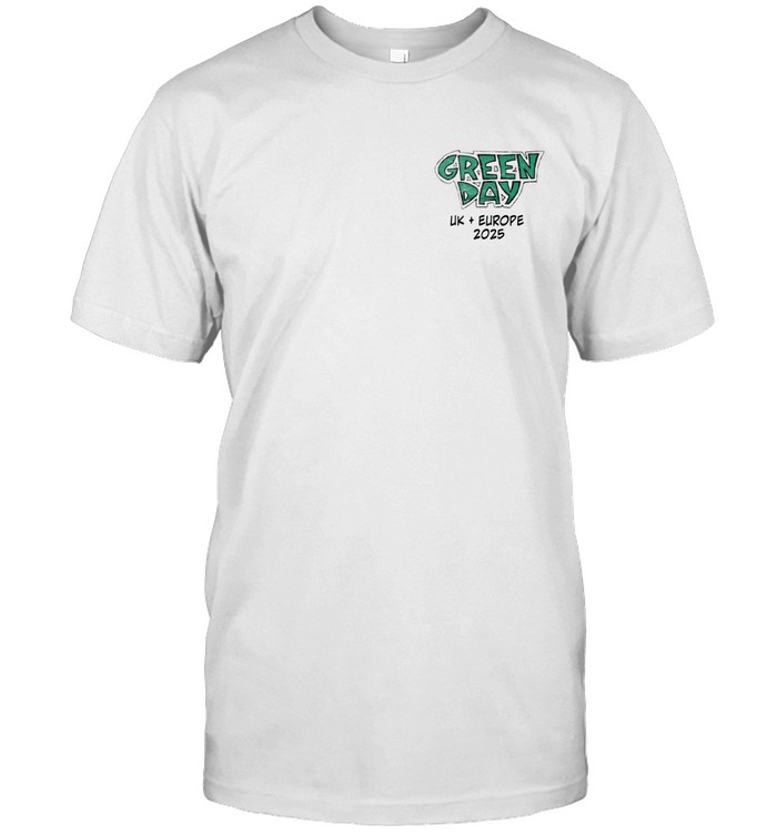 GREEN DAY 2025ツアーTシャツ ホワイト 2 sides) Smooth UK/Europe 2025 Tour White Green Day | Custom