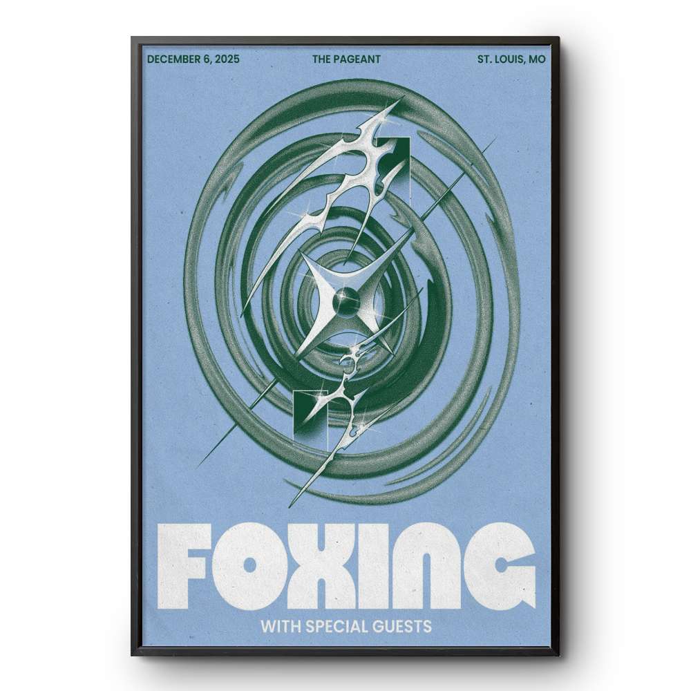 Foxing Concert Poster – December 6, 2025 – The Pageant & Delmar Hall, St. Louis, MO – Shop Online
