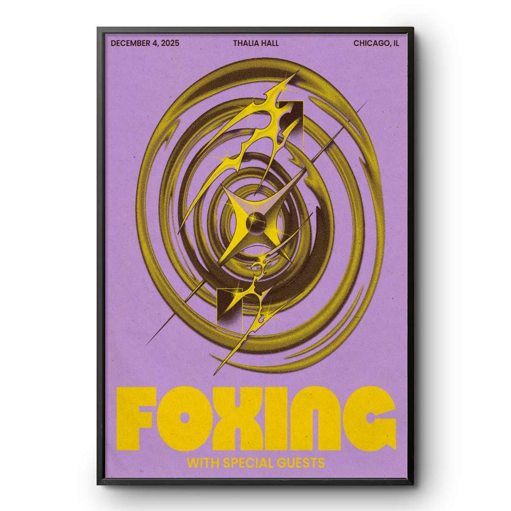Foxing Poster-Portrait – Live at Thalia Hall Chicago, December 4, 2025 – Shop Online