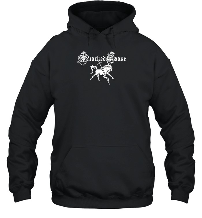 Knocked Loose Horse Cross Hoodie – Heavy Music Graphic Pullover | JulyClothing