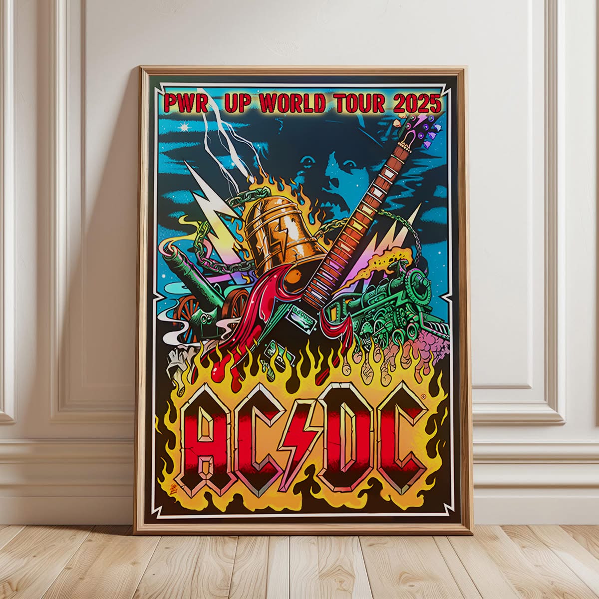 AC/DC Portrait - Poster Power Up Tour 2025 M08 | Custom prints store ...