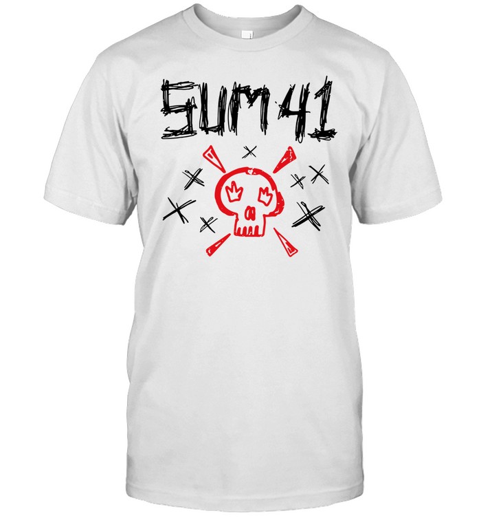 Sum 41 Sketch Logo Skull Tee Shirt