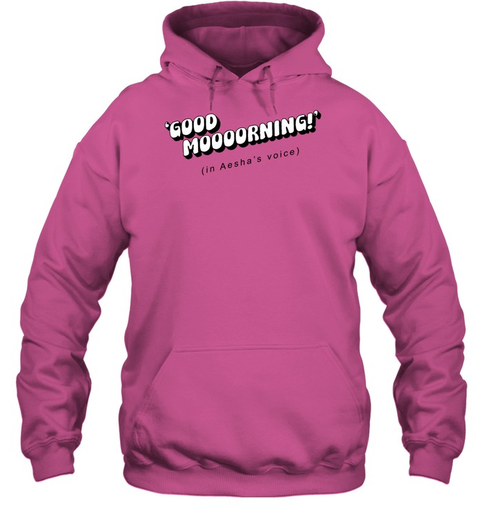 Aesha Scott Wearing Moooorning In Aesha's Voice Hoodie