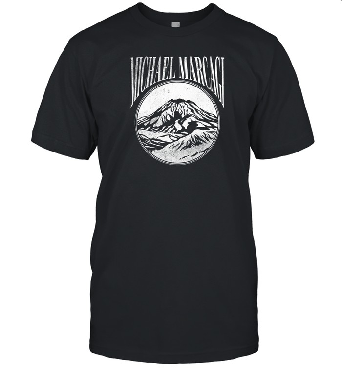 Michael Marcagi Mountain Badge Shirt   Custom prints store   T-shirts  mugs  face masks  posters