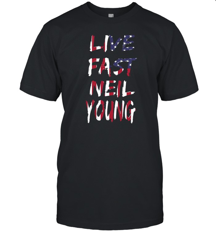 Live Fast Neil Young T-Shirt   Custom prints store   T-shirts  mugs  face masks  posters